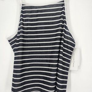 Treasure & Bond Girls Kids Sleepwear Tank Top Black Breton Stripe XL (14/16) NWT